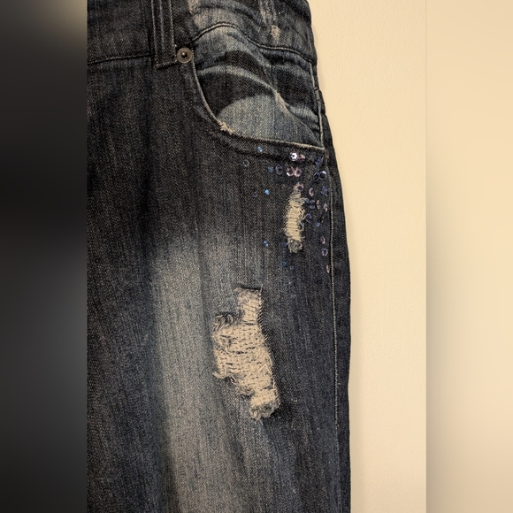 Torrid Distressed Blue Jeans for Women - Picture 7 of 7